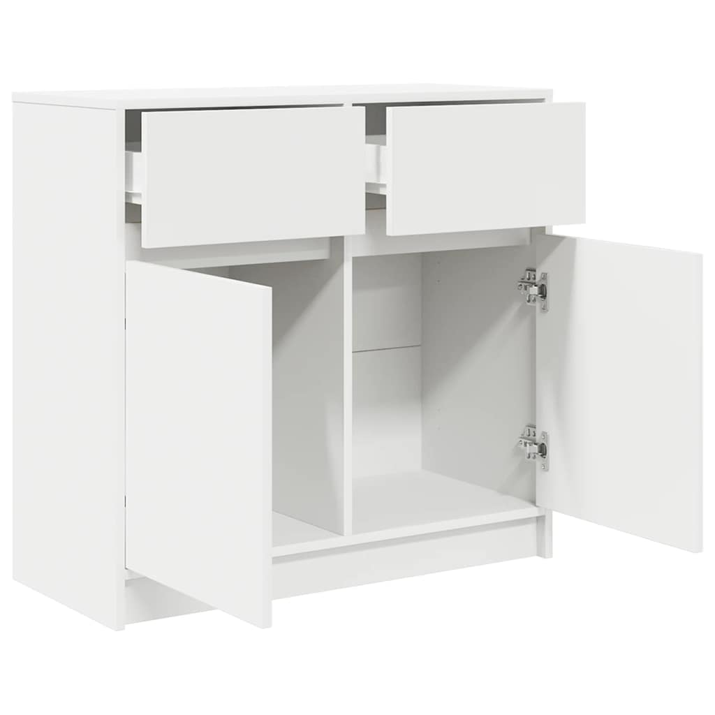 vidaXL Συρταριέρα με Συρτάρια Λευκή 80x34x76 εκ. από Επεξ. Ξύλο