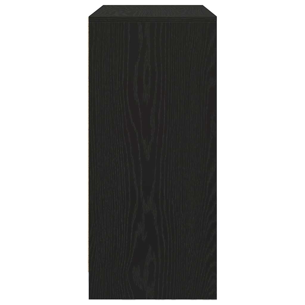 vidaXL Συρταριέρα με Συρτάρια Μαύρη βελανιδιά 80x34x76 εκ. Επεξ. Ξύλο