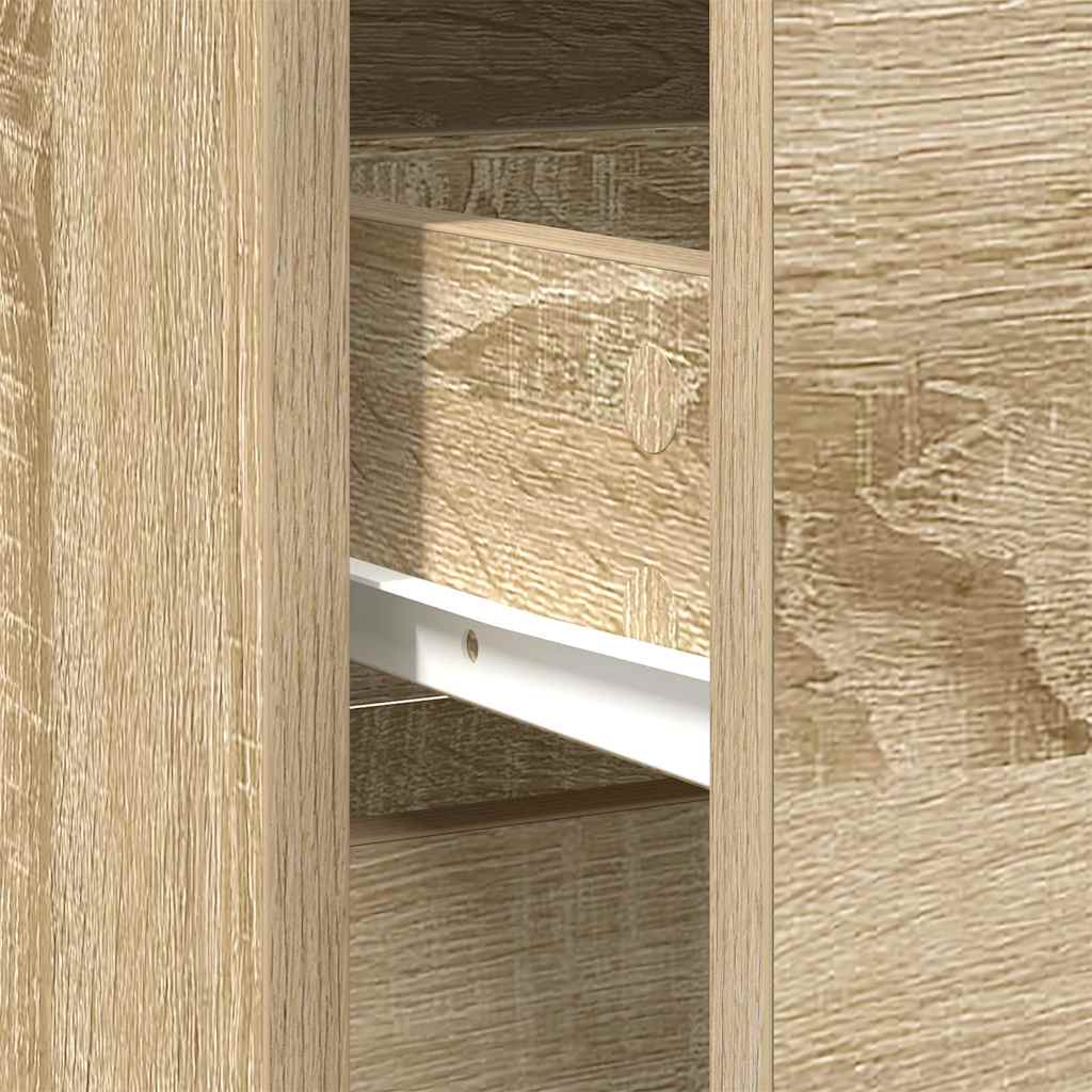 vidaXL Συρταριέρα με Συρτάρια Sonoma Δρυς 80x34x76 εκ. από Επεξ. Ξύλο