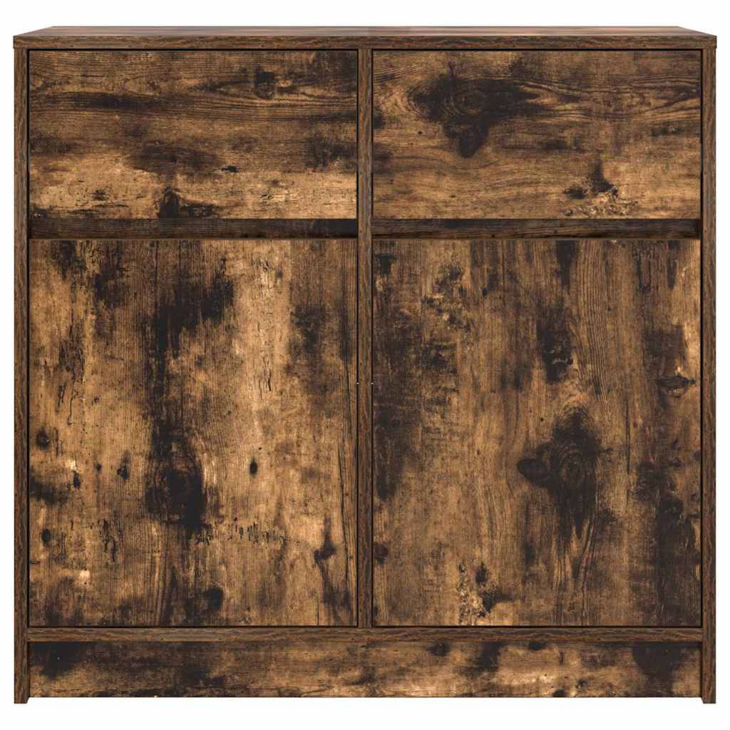 vidaXL Συρταριέρα με Συρτάρια Καπνιστή Δρυς 80x34x76 εκ. Επεξ. Ξύλο