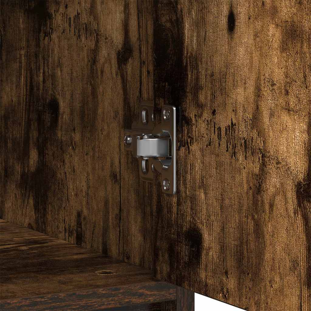 vidaXL Συρταριέρα με Συρτάρια Καπνιστή Δρυς 80x34x76 εκ. Επεξ. Ξύλο