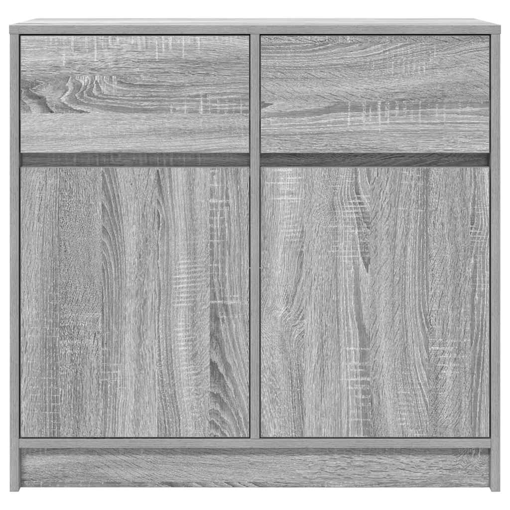 vidaXL Συρταριέρα με Συρτάρια Γκρι Sonoma 80x34x76 εκ. από Επεξ. Ξύλο