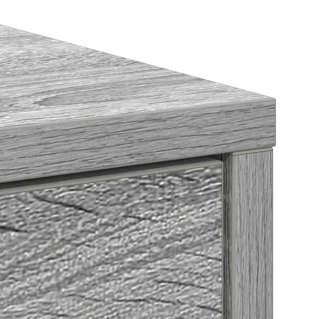 vidaXL Συρταριέρα με Συρτάρια Γκρι Sonoma 80x34x76 εκ. από Επεξ. Ξύλο