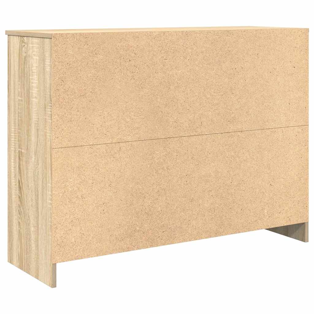 vidaXL Συρταριέρα με Συρτάρια Sonoma Δρυς 101x35x76 εκ. από Επεξ. Ξύλο