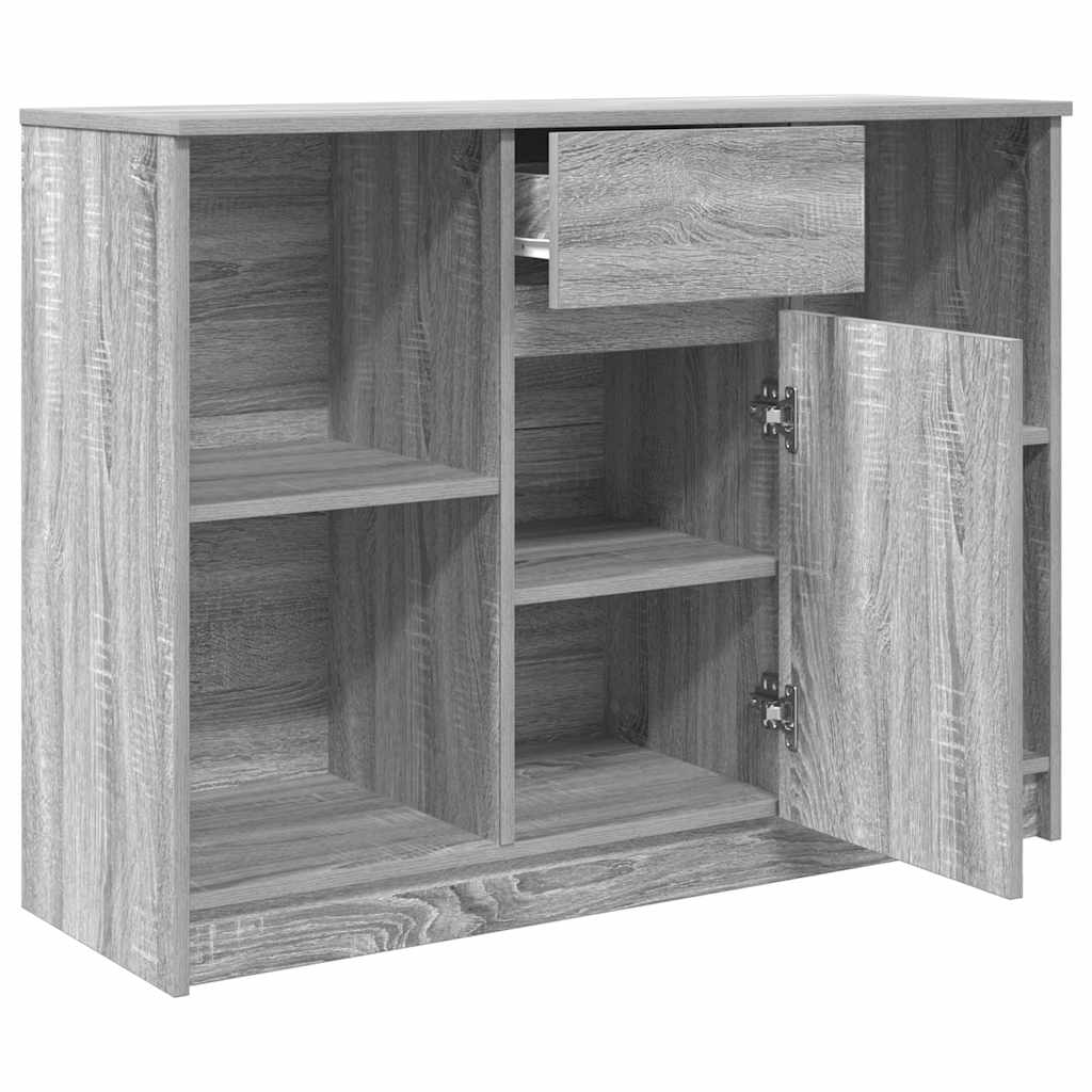 vidaXL Συρταριέρα με Συρτάρια Γκρι Sonoma 101x35x76 εκ. από Επεξ. Ξύλο