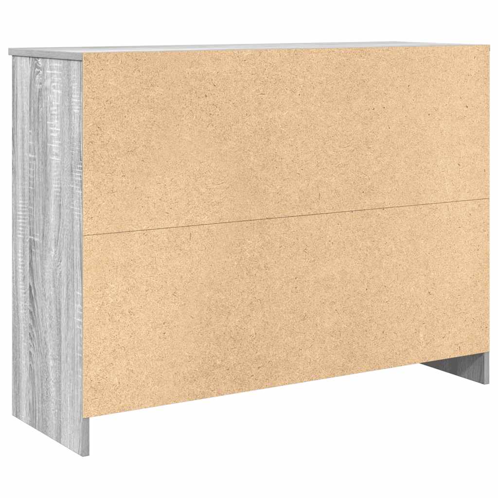 vidaXL Συρταριέρα με Συρτάρια Γκρι Sonoma 101x35x76 εκ. από Επεξ. Ξύλο