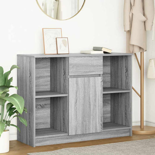 vidaXL Συρταριέρα με Συρτάρια Γκρι Sonoma 101x35x76 εκ. από Επεξ. Ξύλο
