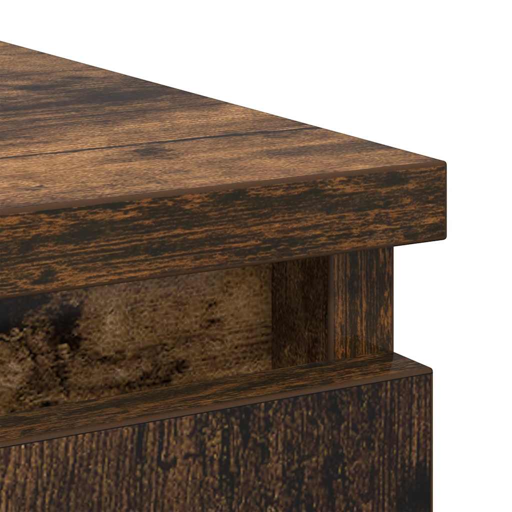 vidaXL Συρταριέρα με Συρτάρια Καπνιστή Δρυς 71x35x65 εκ. Επεξ. Ξύλο