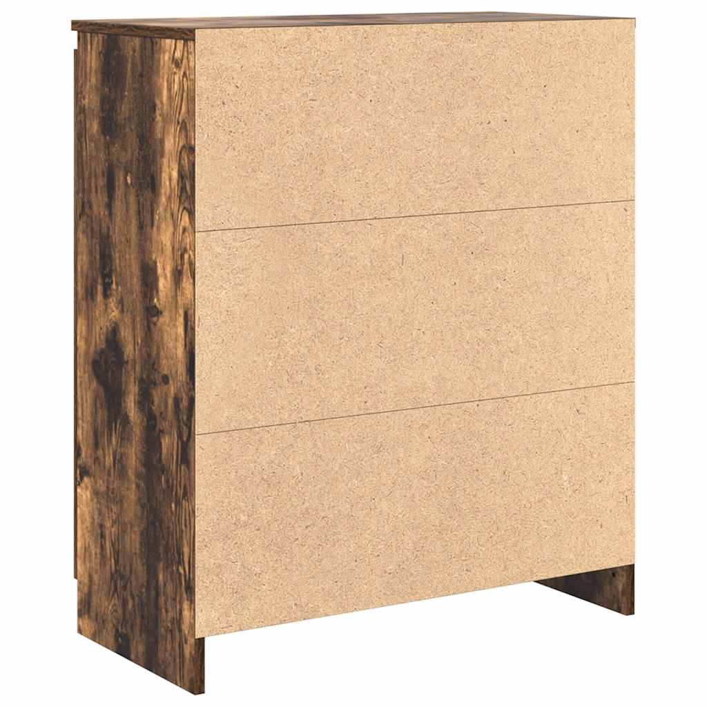vidaXL Συρταριέρα με Συρτάρια Καπνιστή Δρυς 71x35x84 εκ. Επεξ. Ξύλο