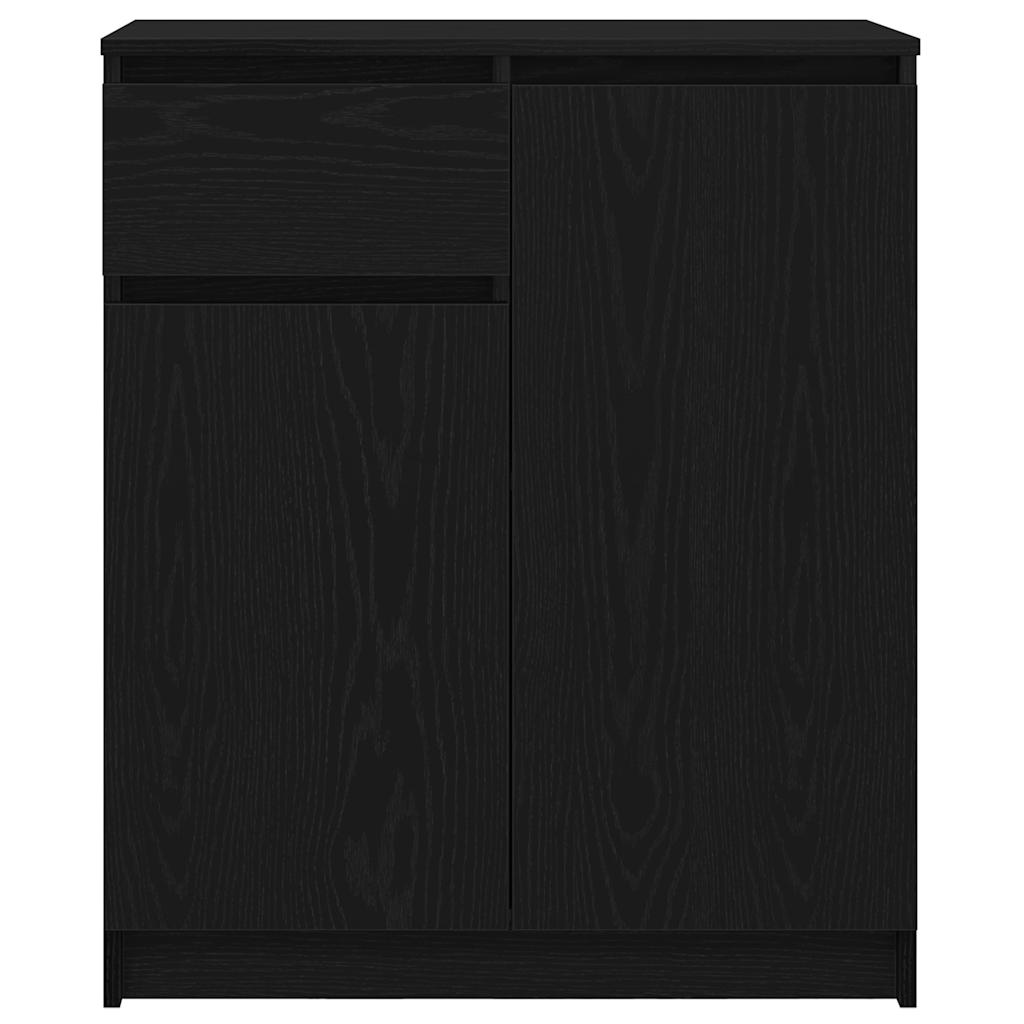 vidaXL Συρταριέρα με Συρτάρια Μαύρη βελανιδιά 71x35x84 εκ. Επεξ. Ξύλο