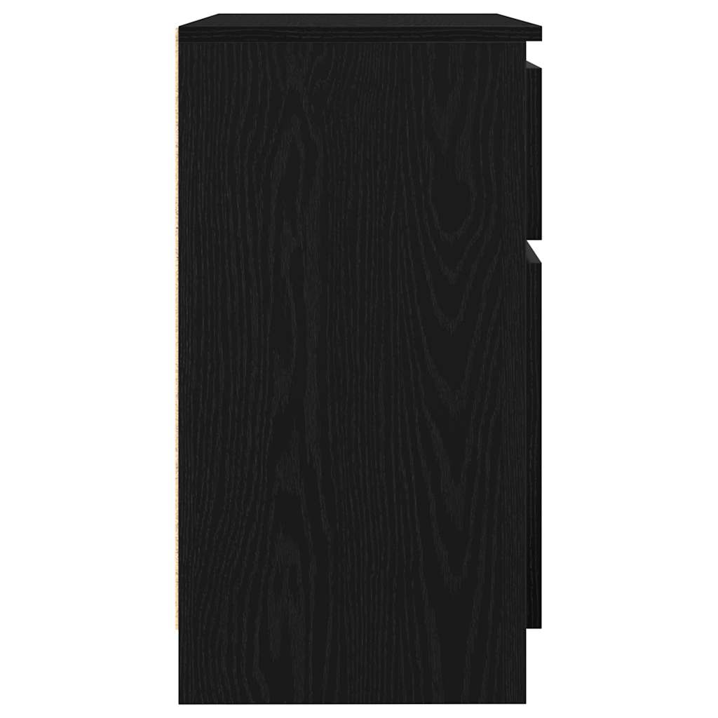 vidaXL Συρταριέρα με Συρτάρια Μαύρη βελανιδιά 71x35x65 εκ. Επεξ. Ξύλο
