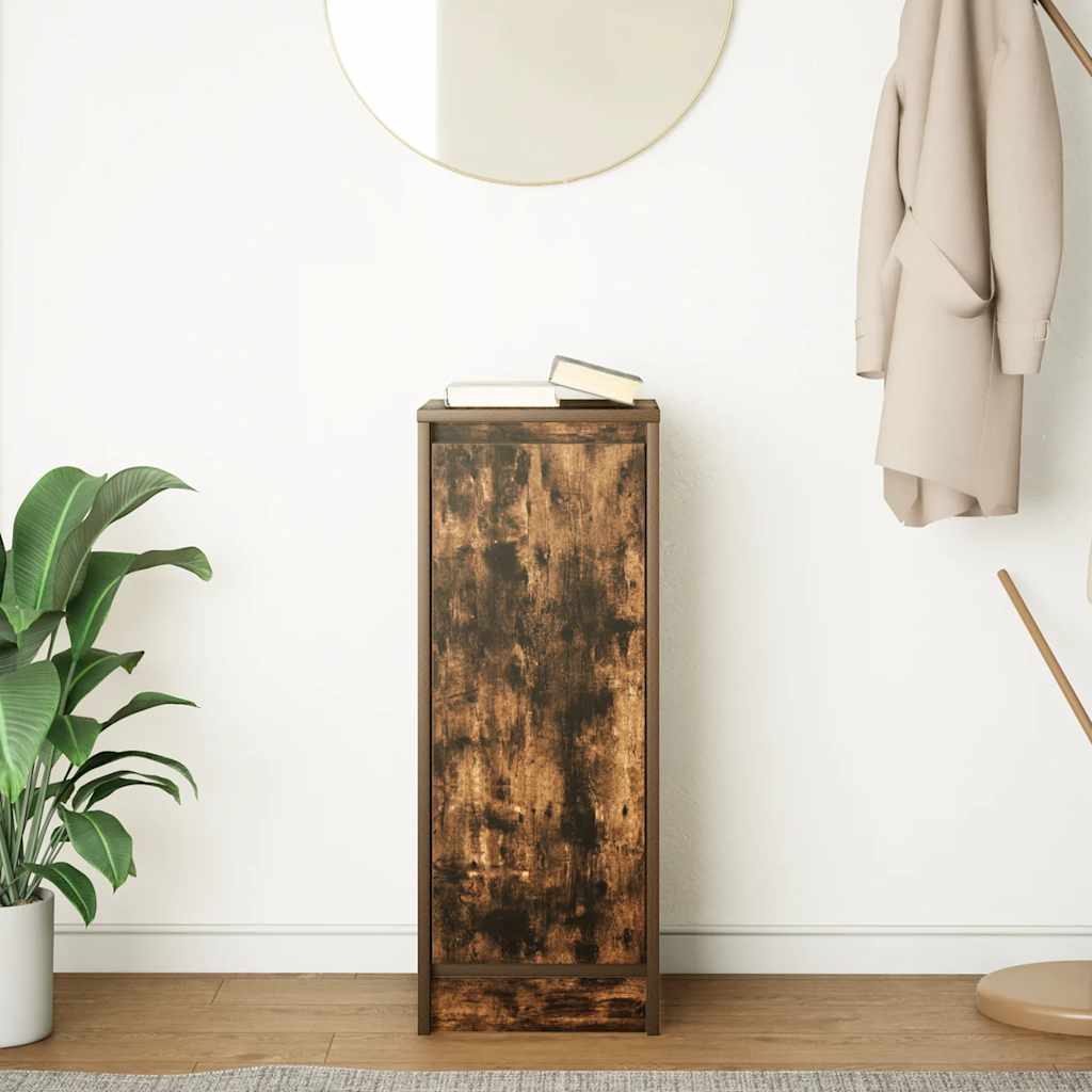 vidaXL Sideboard Καπνιστή δρυς 29,5x34x76 cm Κατασκευασμένο ξύλο