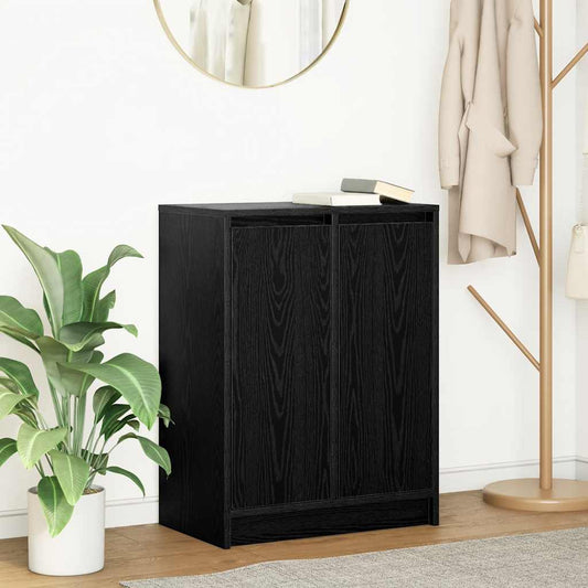 vidaXL Sideboard Μαύρη βελανιδιά 57x34x76 cm Κατασκευασμένο ξύλο