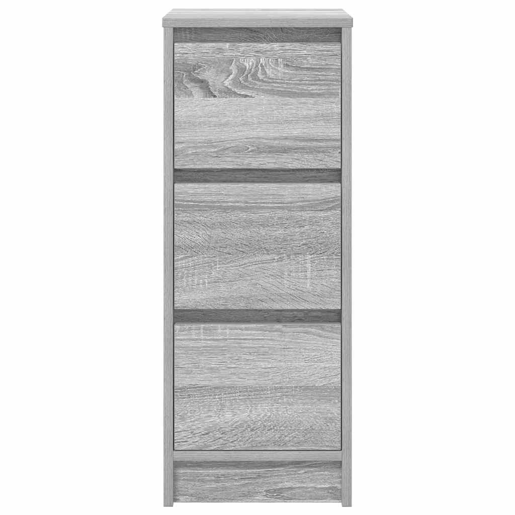 vidaXL Sideboard Γκρι Sonoma 29,5x34x76 cm Ξύλινο μηχανουργικό ξύλο