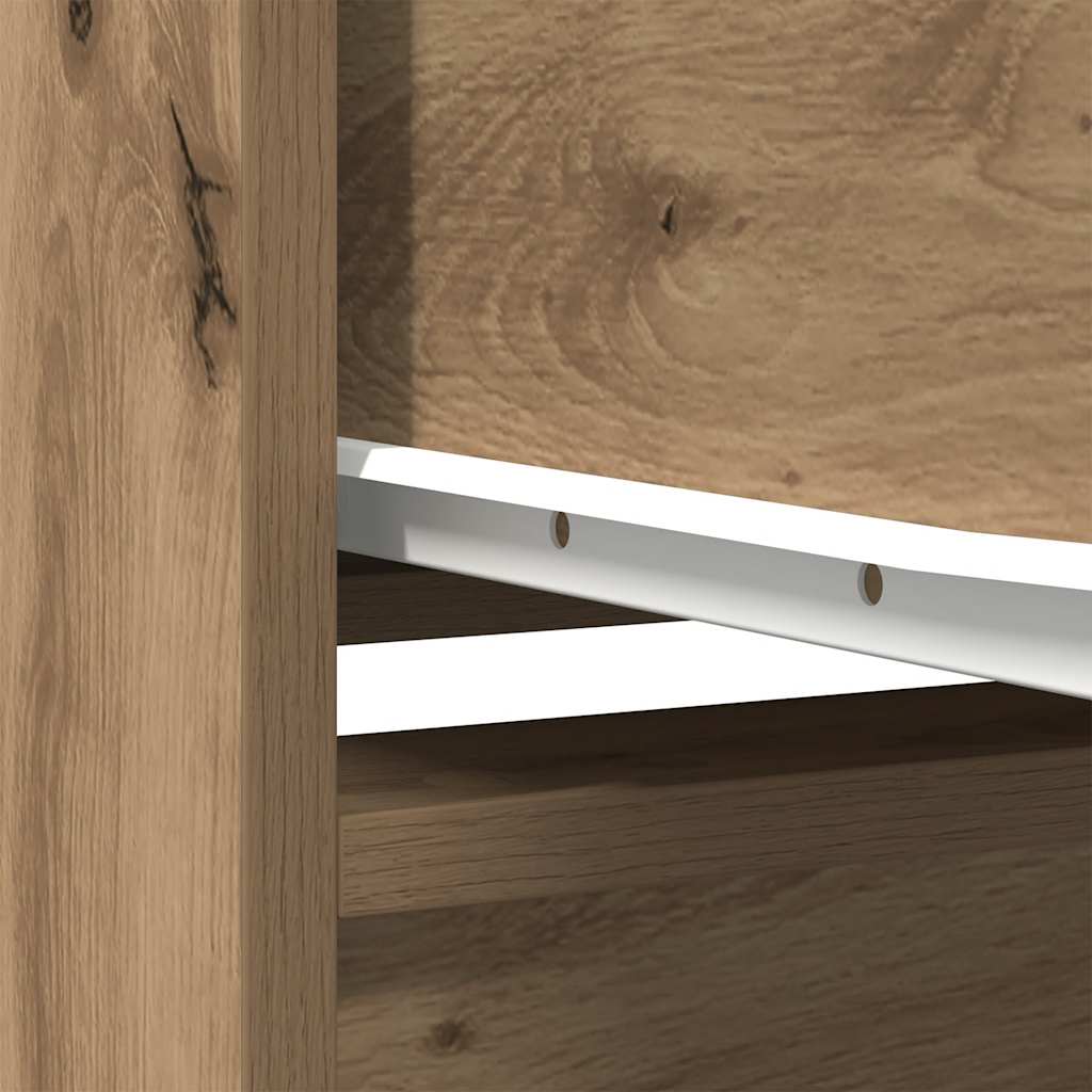 vidaXL Ντουλάπι με συρτάρι 55,5x34x119,5 εκ. Ξύλινο μηχανουργικό ξύλο