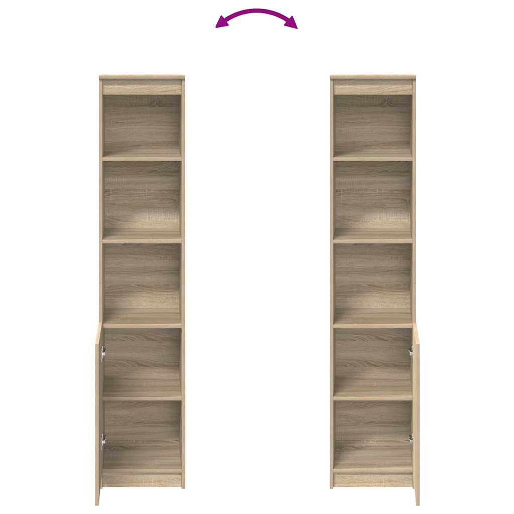 vidaXL Ντουλάπι Sonoma δρυς 37,5x35x180 εκ. Επεξεργασμένο Ξύλο