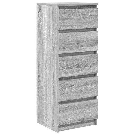 vidaXL Συρταριέρα με Συρτάρια Γκρι Sonoma 37,5x35x99εκ. από Επεξ. Ξύλο