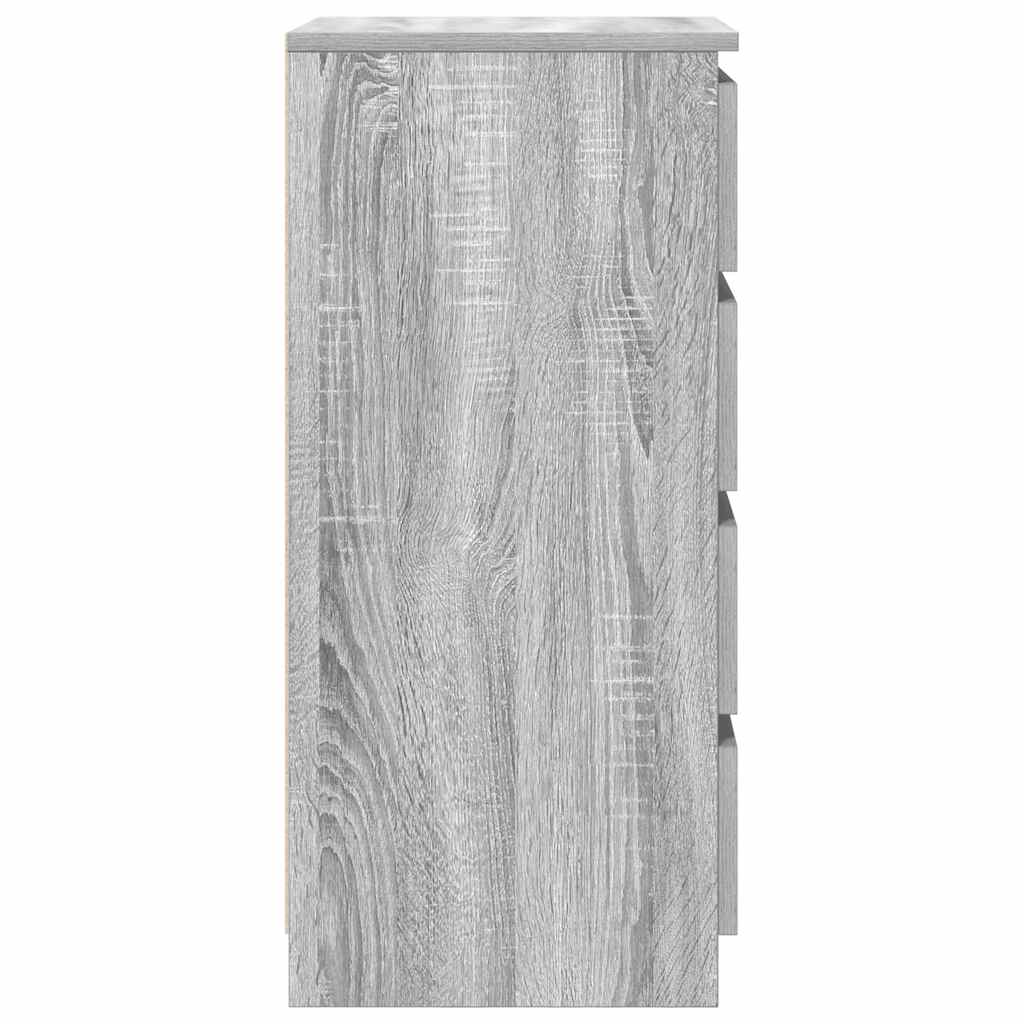 vidaXL Συρταριέρα με Συρτάρια Γκρι Sonoma 37,5x35x99εκ. από Επεξ. Ξύλο