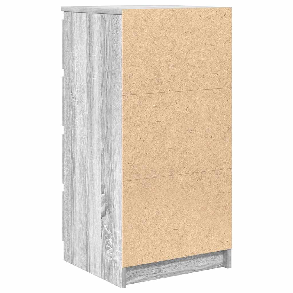 vidaXL Συρταριέρα με Συρτάρια Γκρι Sonoma 37,5x35x99εκ. από Επεξ. Ξύλο