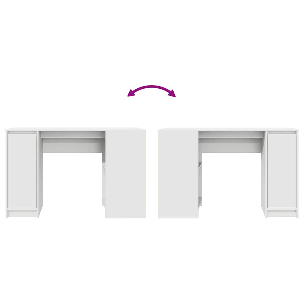 vidaXL Γραφείο Λευκό 120x42x76 εκ. από Επεξεργασμένο Ξύλο