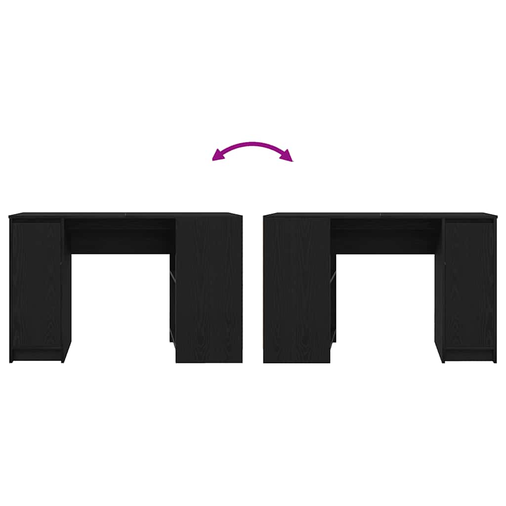 vidaXL Γραφείο Μαύρο Δρυς 120x42x76 εκ. από Επεξεργασμένο Ξύλο