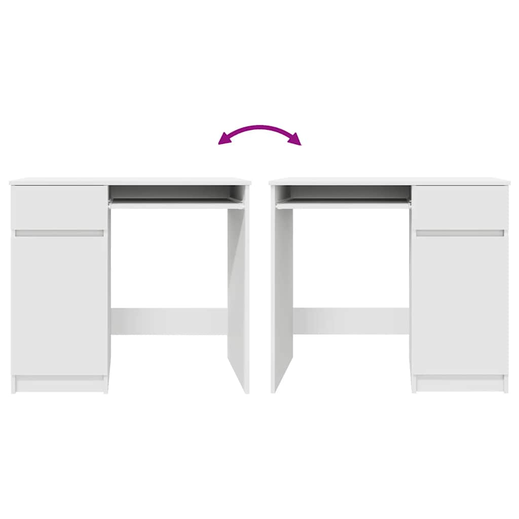 vidaXL Γραφείο Λευκό 86x49x76 εκ. από Επεξεργασμένο Ξύλο