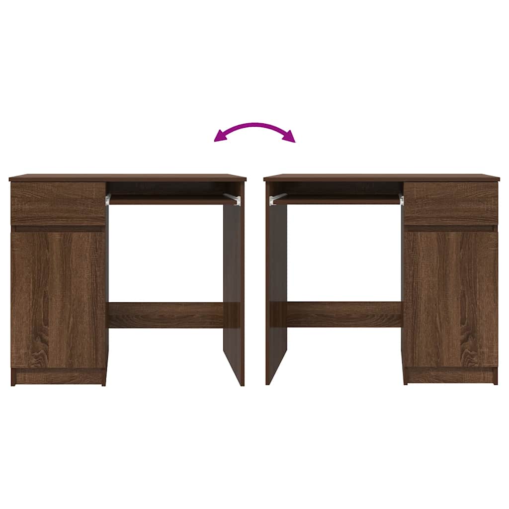 vidaXL Γραφείο Καφέ Δρυς 86x49x76 εκ. από Επεξεργασμένο Ξύλο