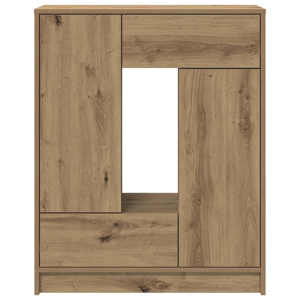 vidaXL Συρταριέρα με Συρτάρια και Πόρτες Τεχνίτης Δρυς 73x31x90 εκ