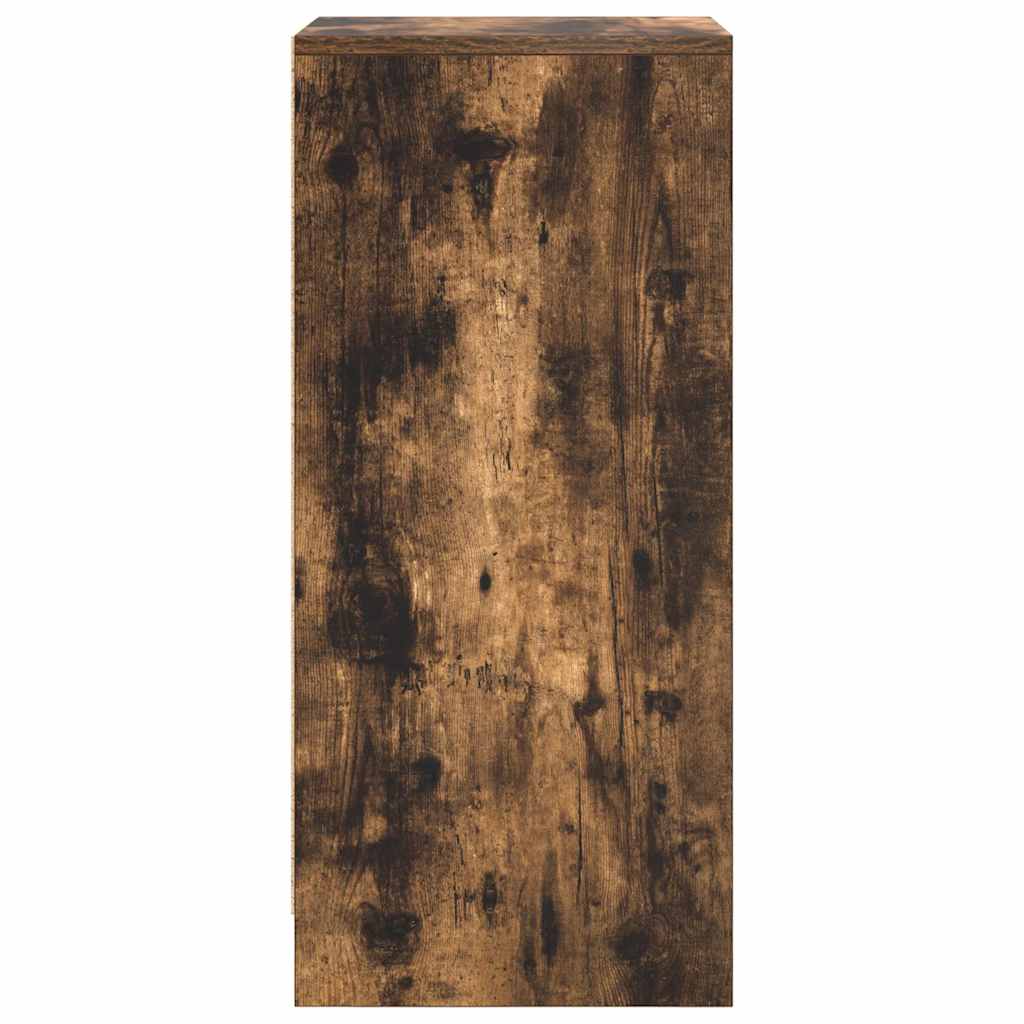 vidaXL Παπουτσοθήκη Καπνιστή Δρυς 29,5x34x76 εκ. Επεξεργασμένο Ξύλο