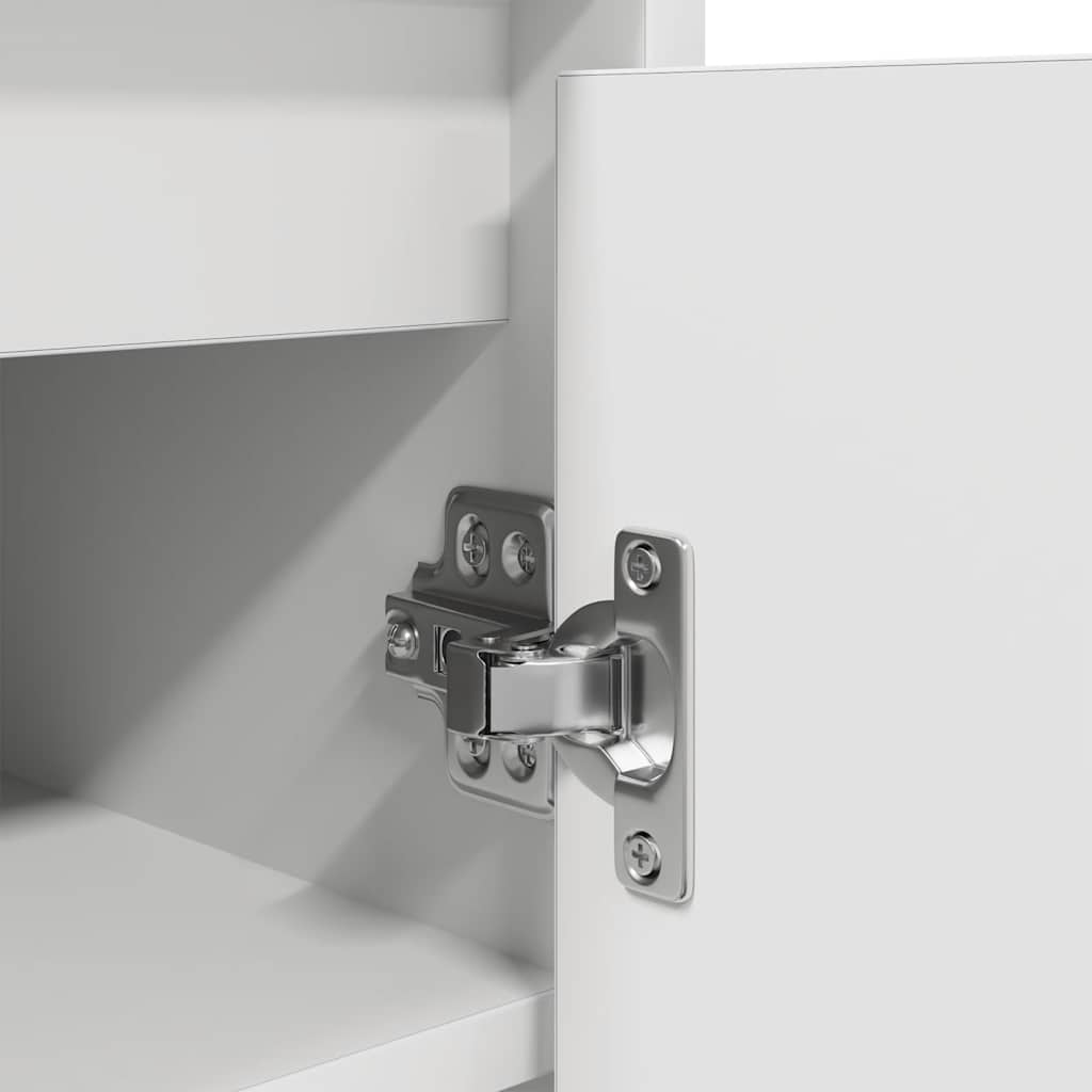 vidaXL Παπουτσοθήκη Λευκή 57x34x76 εκ. από Επεξεργασμένο Ξύλο