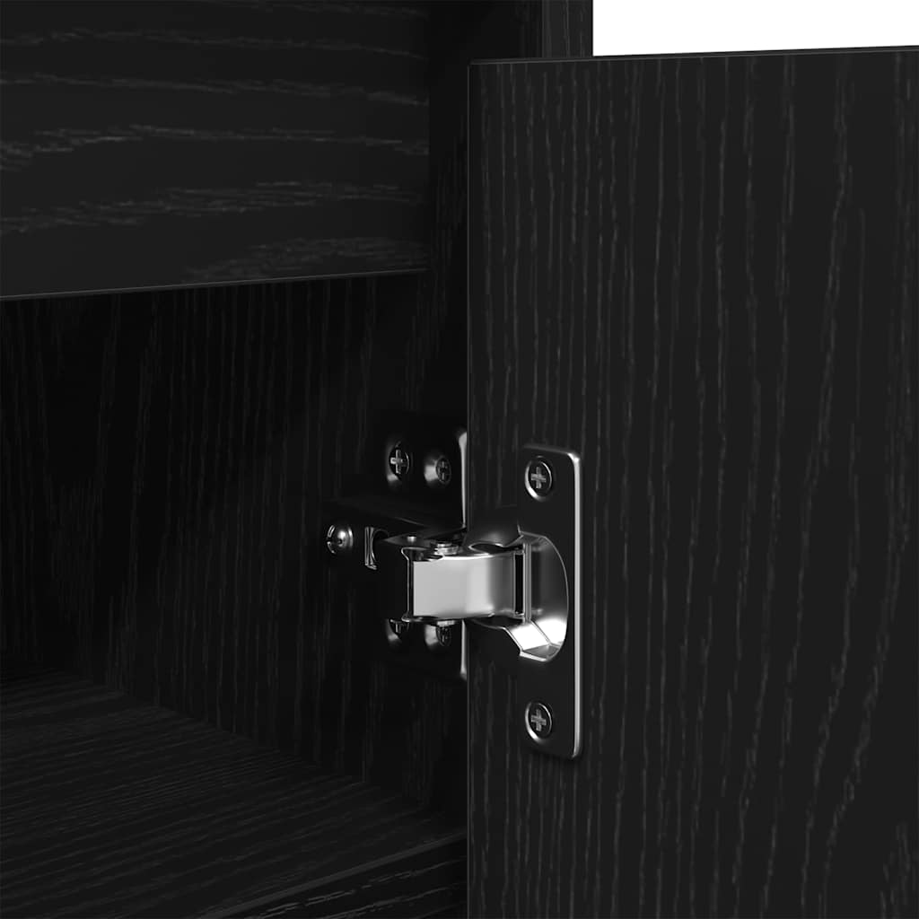 vidaXL Παπουτσοθήκη Μαύρη 57x34x76 εκ. από Επεξεργασμένο Ξύλο