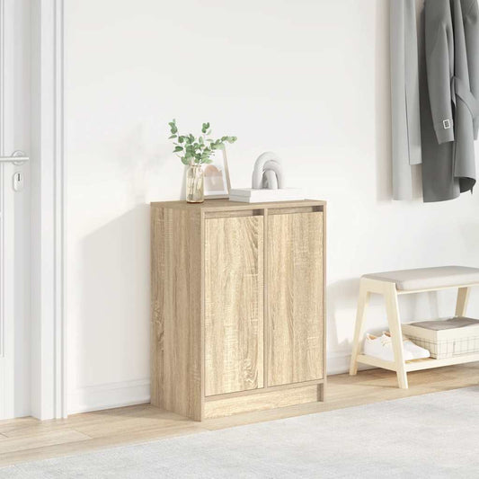 vidaXL Παπουτσοθήκη Sonoma Δρυς 57x34x76 εκ. από Επεξεργασμένο Ξύλο