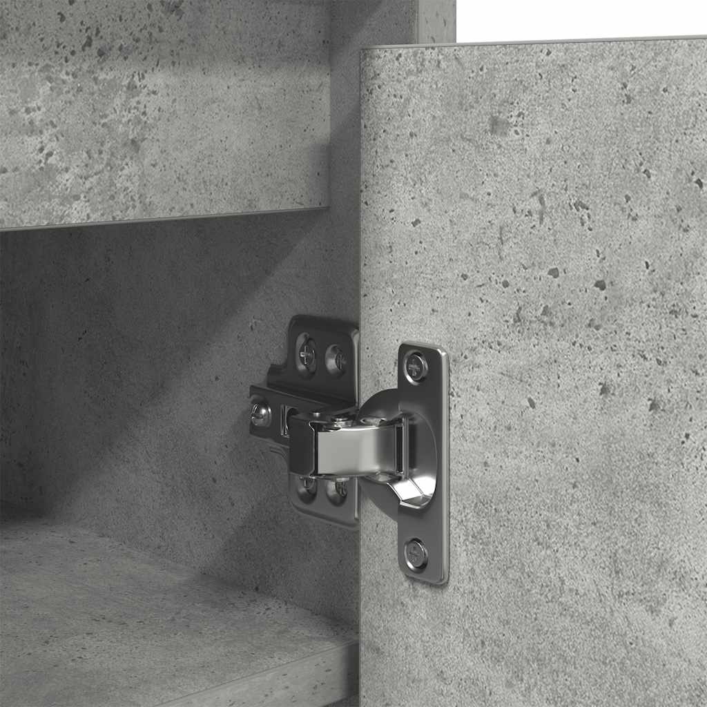 vidaXL Παπουτσοθήκη Γκρι Σκυροδέματος 57x34x76 εκ. Επεξεργασμένο Ξύλο