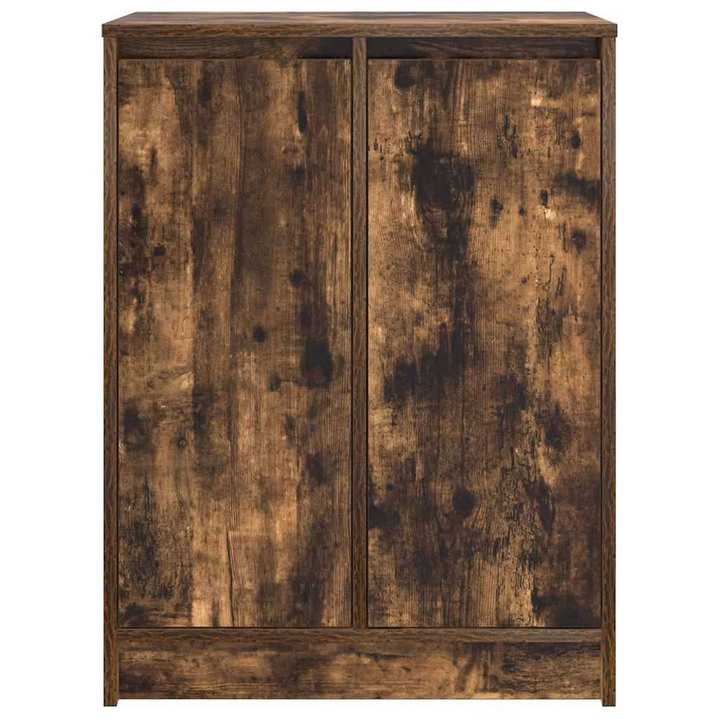 vidaXL Παπουτσοθήκη Καπνιστή Δρυς 57x34x76 εκ. από Επεξεργ. Ξύλο