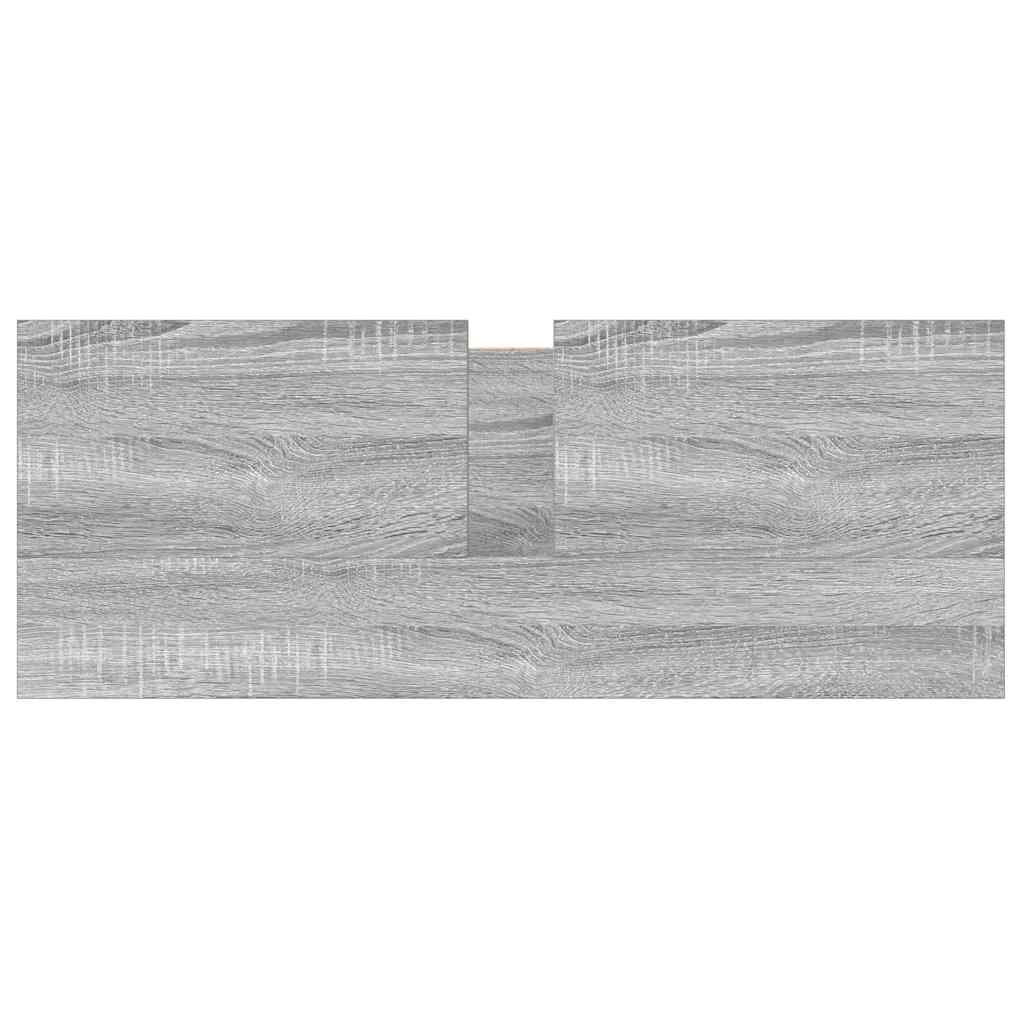 vidaXL ντουλάπι νιπτήρα μπάνιου με συρτάρια γκρι Sonoma 90x34,5x60 εκ.