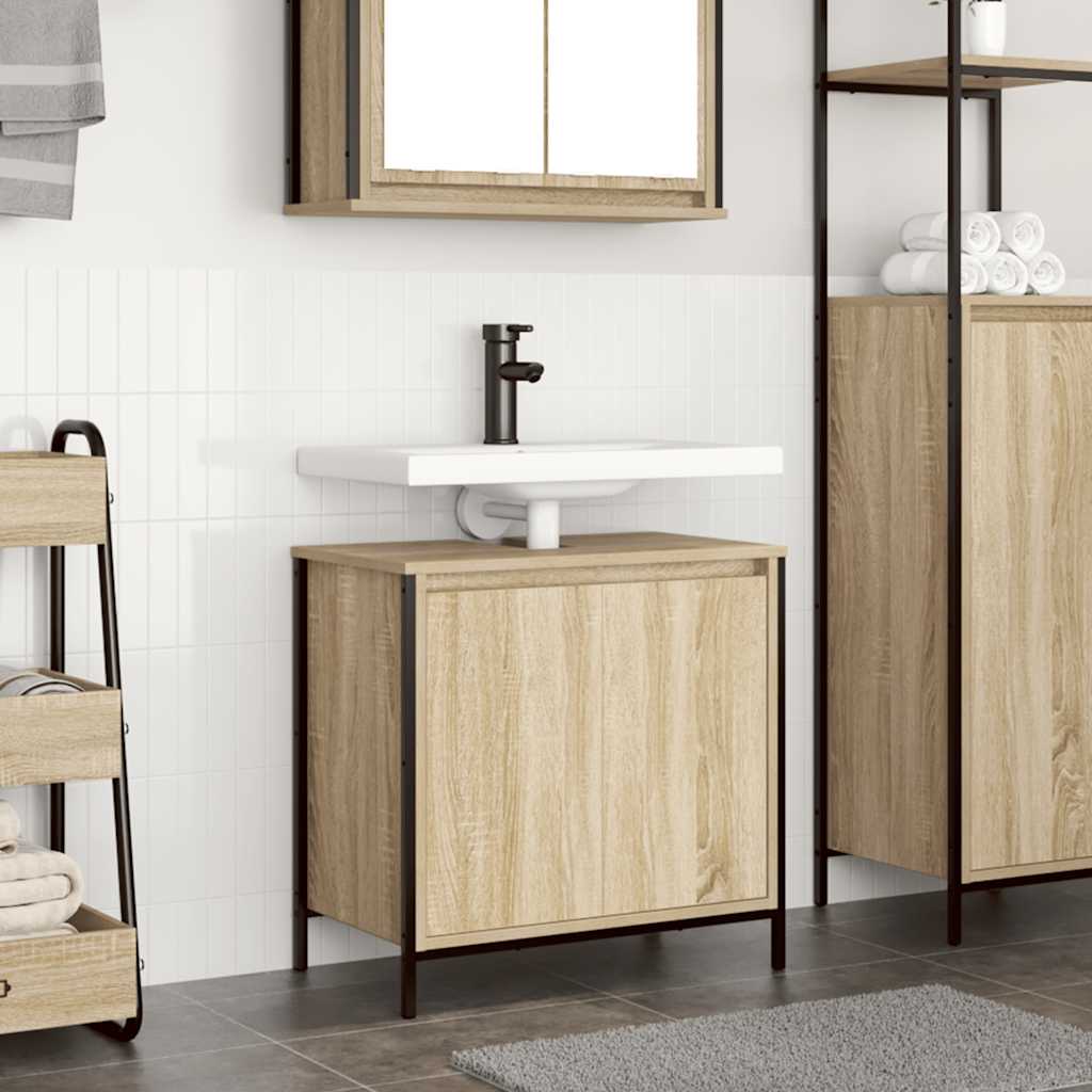vidaXL Ντουλάπι Νιπτήρα Μπάνιου Sonoma Δρυς 60x34,5x60 εκ.