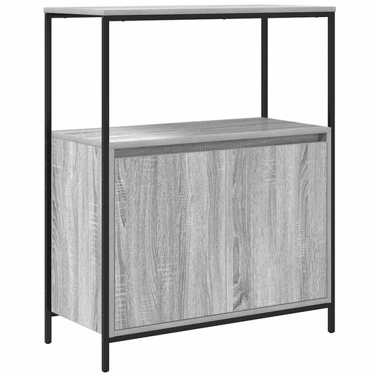 vidaXL Ντουλάπι μπάνιου με ράφια Γκρι Sonoma 76,5x35x95 εκ.