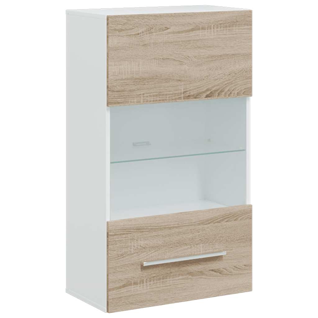 vidaXL Μονάδες τηλεόρασης 5 τεμαχίων με φωτισμό LED Δρυς sonoma