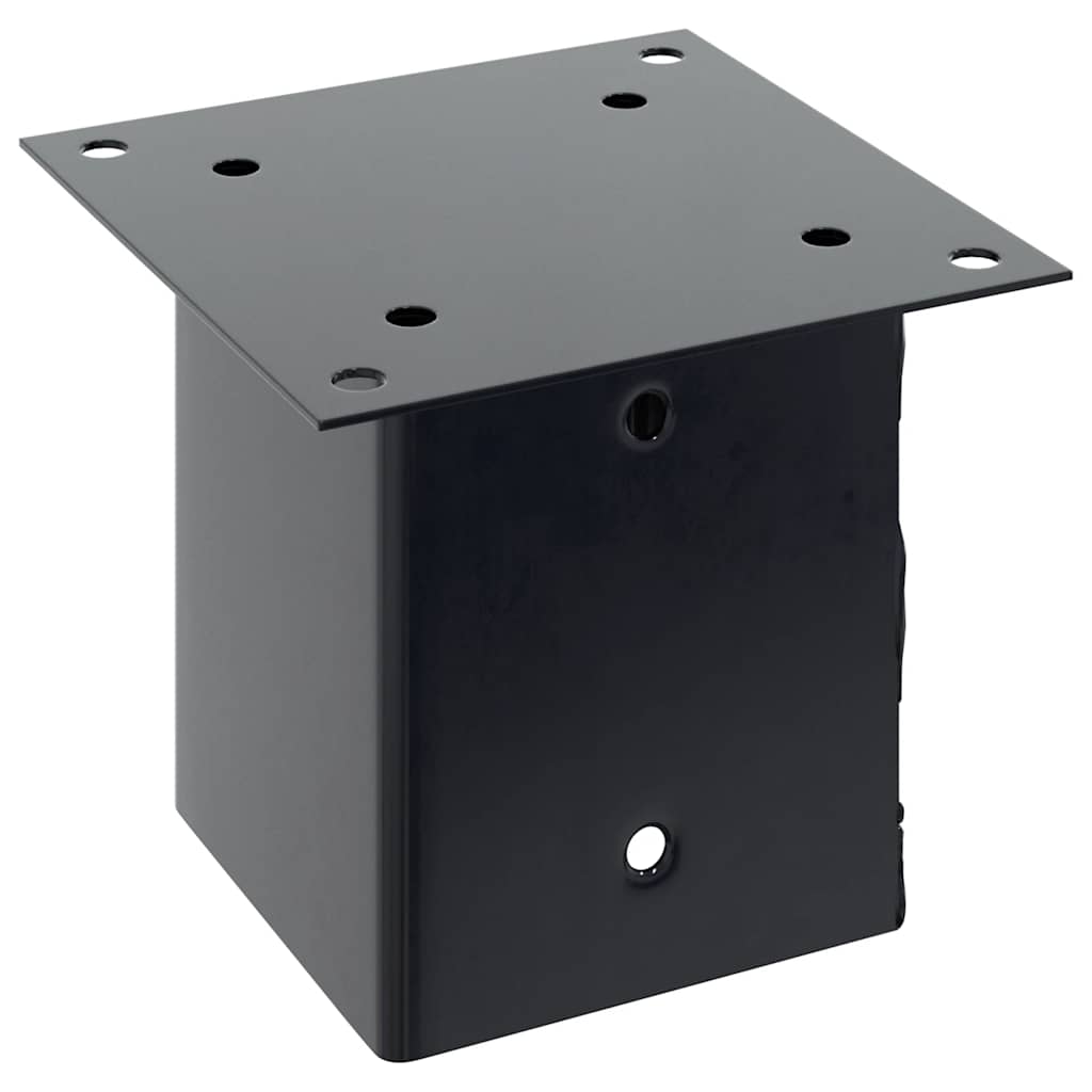 vidaXL Βάσεις στύλων τετράγωνες 4 τεμάχια Χάλυβας με επικάλυψη σκόνης