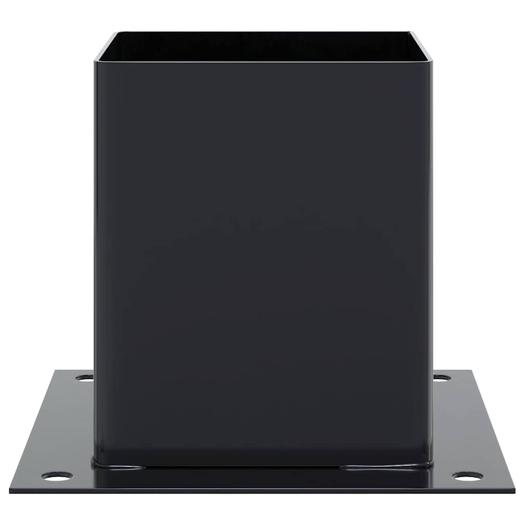 vidaXL Βάσεις στύλων τετράγωνες 4 τεμάχια Χάλυβας με επικάλυψη σκόνης