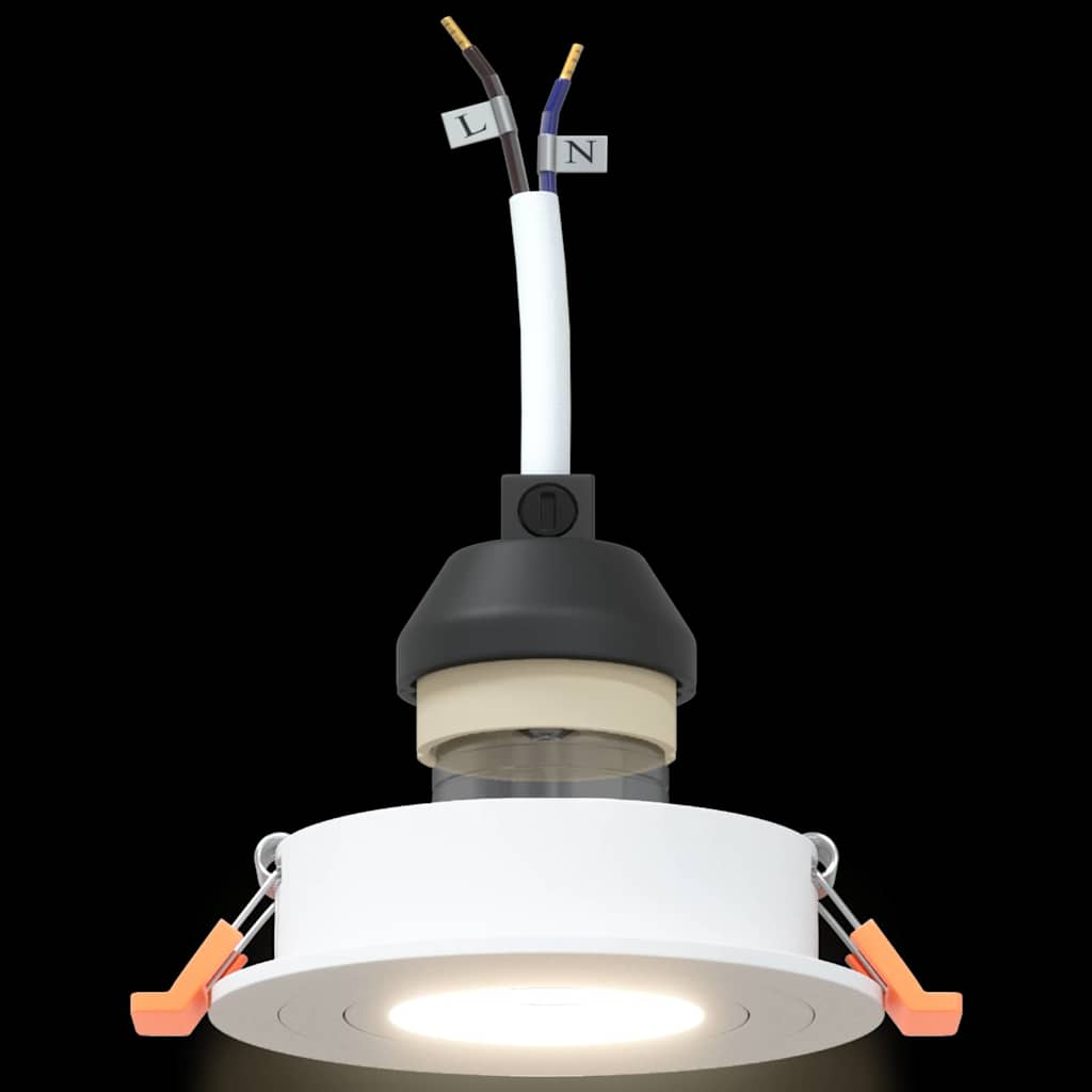 vidaXL Spotlights με προβολείς 12 pcs Λευκό 9 x 9 x cm Αλουμίνιο