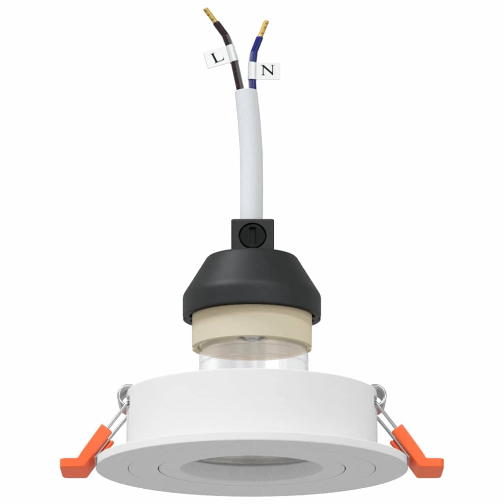 vidaXL Spotlights με προβολείς 12 pcs Λευκό 9 x 9 x cm Αλουμίνιο