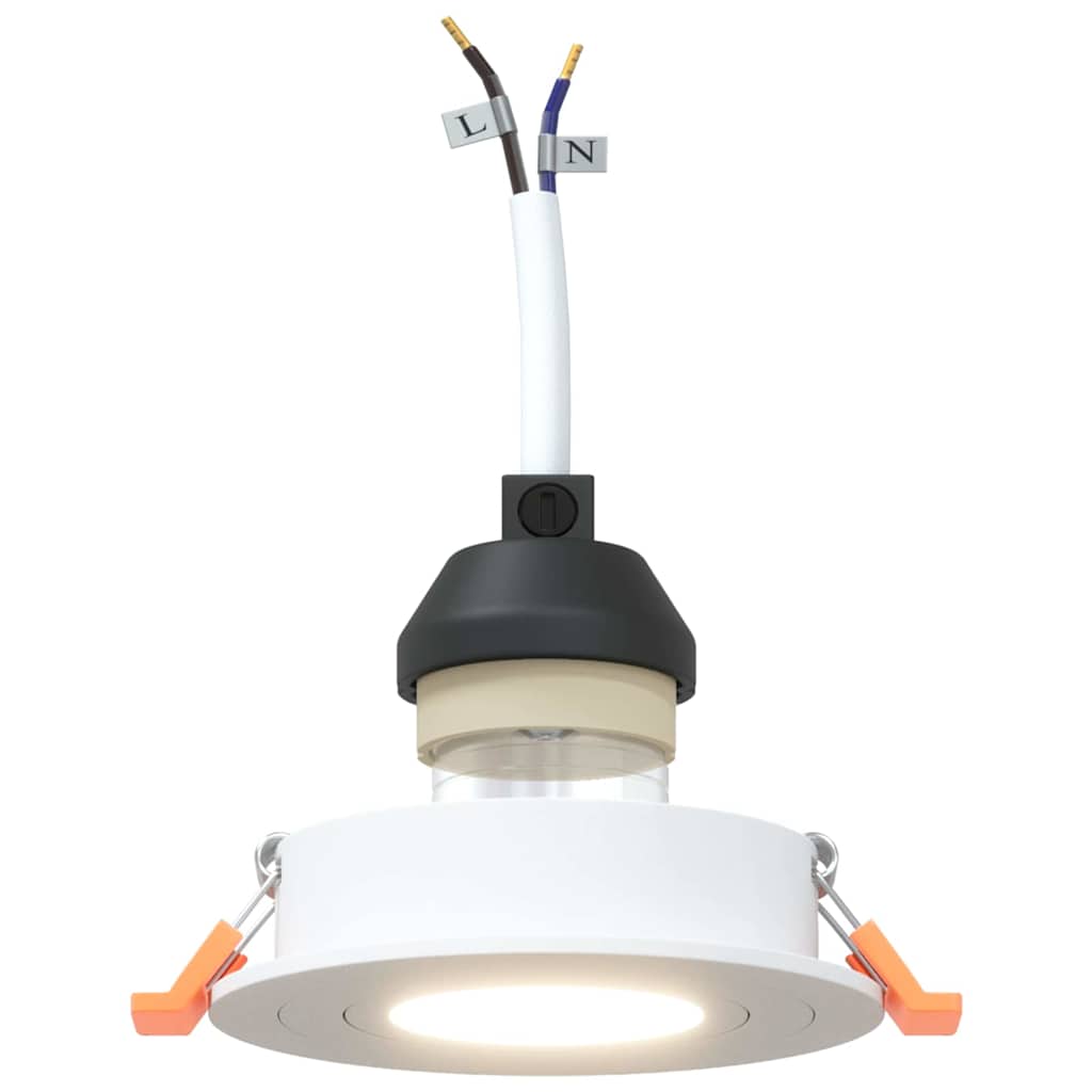 vidaXL Spotlights με προβολείς 24 pcs Λευκό 9 x 9 x cm Αλουμίνιο