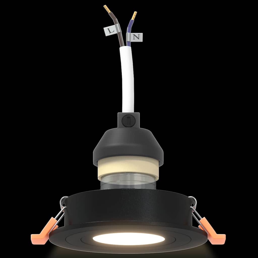 vidaXL Spotlights με προβολείς 6 pcs Μαύρο 9 x 9 x cm Αλουμίνιο