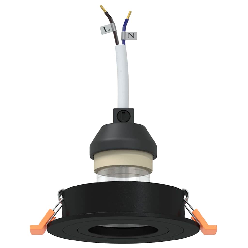 vidaXL Spotlights με προβολείς 6 pcs Μαύρο 9 x 9 x cm Αλουμίνιο