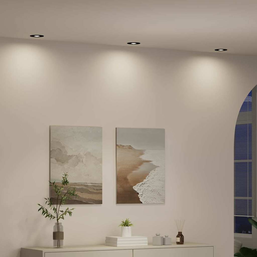 vidaXL Spotlights με προβολείς 24 pcs Μαύρο 9 x 9 x cm Αλουμίνιο