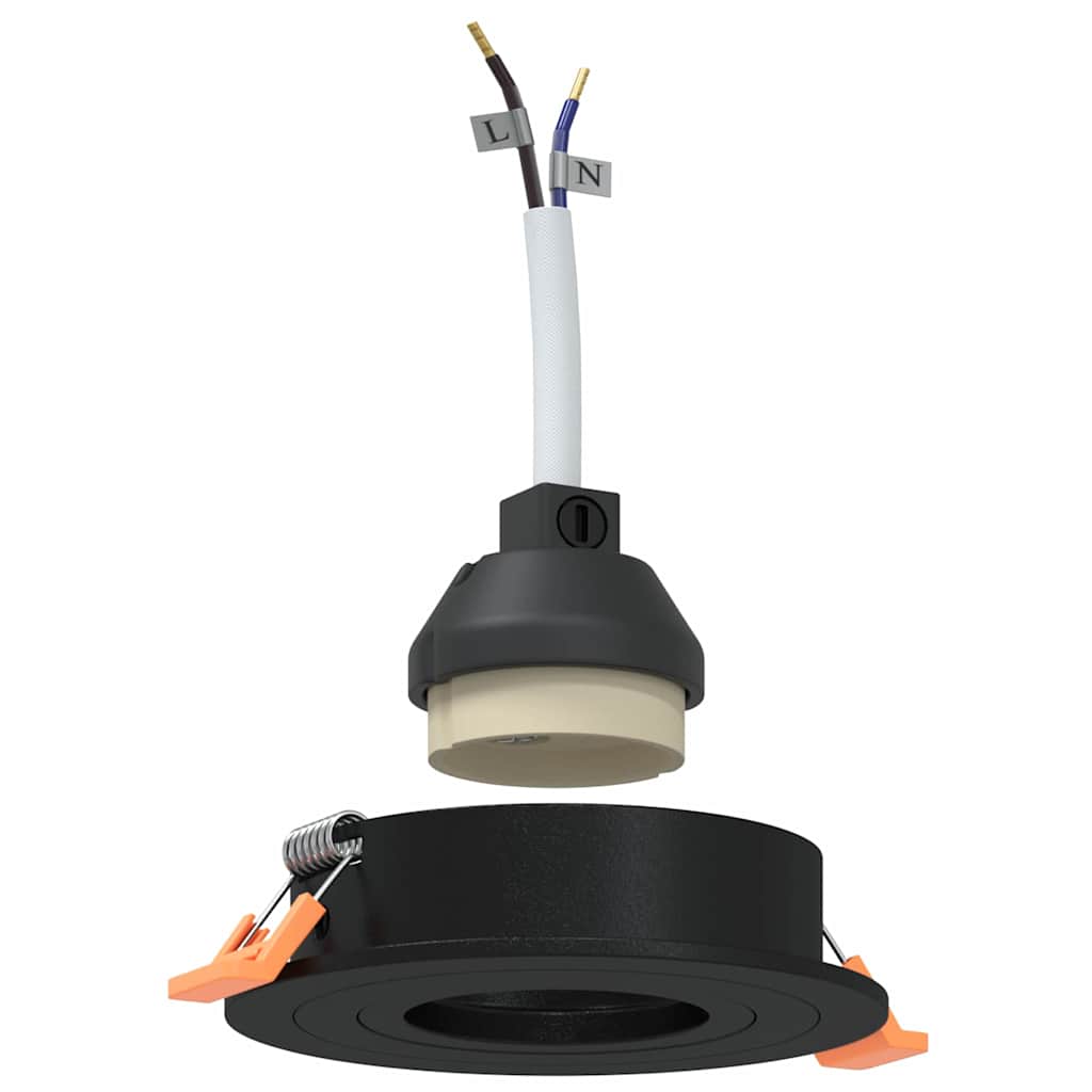 vidaXL Spotlights με προβολείς 24 pcs Μαύρο 9 x 9 x cm Αλουμίνιο