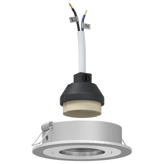 vidaXL Spotlights με προβολείς 24 pcs Ασημί 9 x 9 x cm Αλουμίνιο