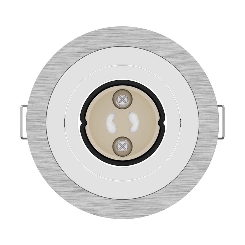 vidaXL Spotlights με προβολείς 24 pcs Ασημί 9 x 9 x cm Αλουμίνιο