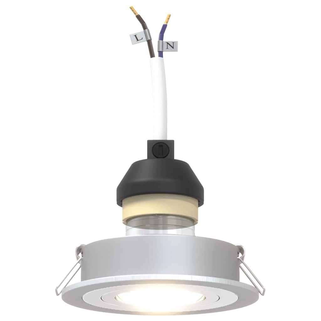 vidaXL Spotlights με προβολείς 24 pcs Ασημί 9 x 9 x cm Αλουμίνιο